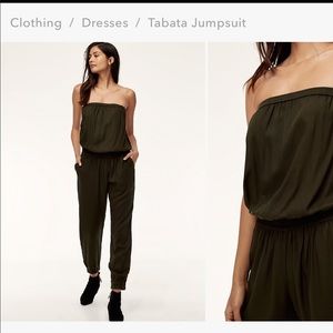 Aritzia olive jumpsuit-xs